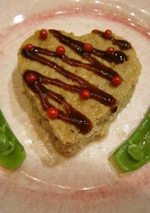 ケーキみたいなハートのハンバーグ-レシピのメイン写真