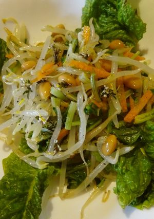 山野草入りサラダ　ごま油と柚子酢で-レシピのメイン写真