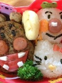 カバおくん れんこんハンバーグ弁当-レシピのメイン写真