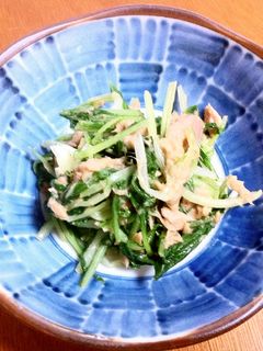 水菜とツナのごま和え-レシピのメイン写真