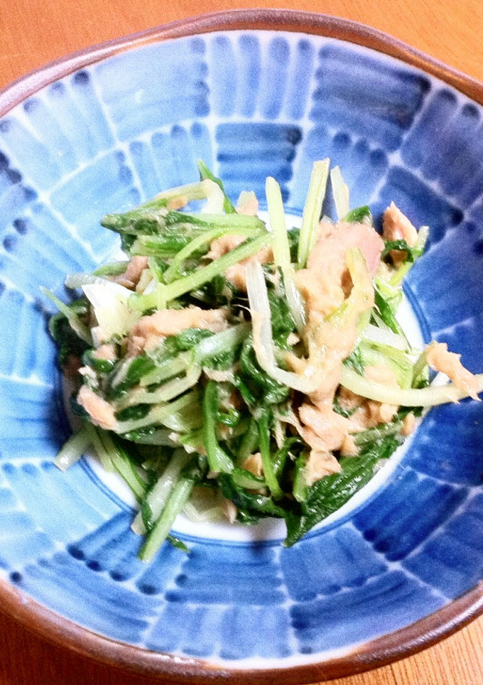水菜とツナのごま和え-レシピのメイン写真