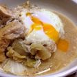 白菜と半熟玉子のゴマだれ煮