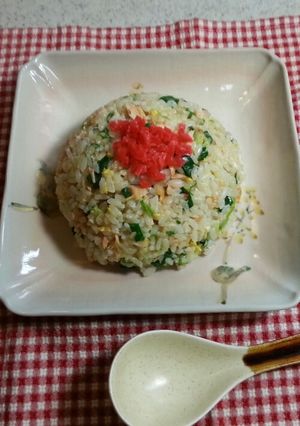 まさヤンの簡単!青ねぎと鮭の焼き飯-レシピのメイン写真