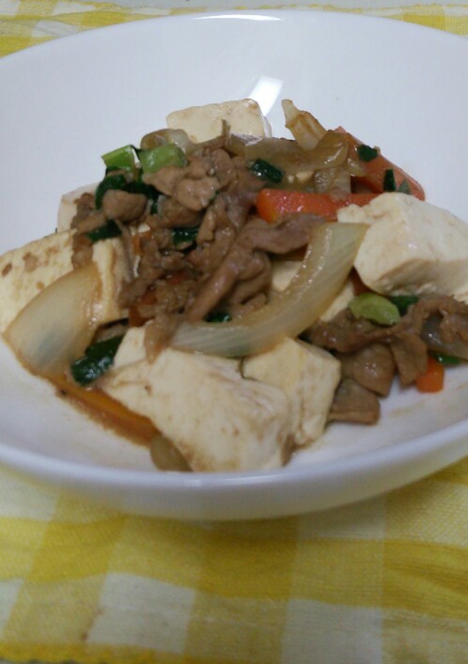 豚と豆腐のこっくり炒め d(^-^)-レシピのメイン写真
