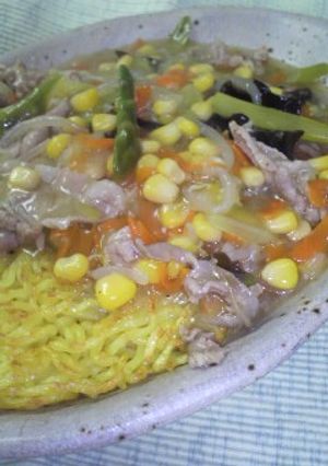 季節のお野菜で♪あんかけそば♪-レシピのメイン写真