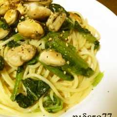 ムール貝とほうれん草の和風パスタ-レシピのメイン写真