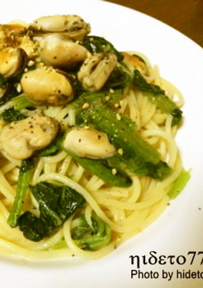 ムール貝とほうれん草の和風パスタ-レシピのメイン写真