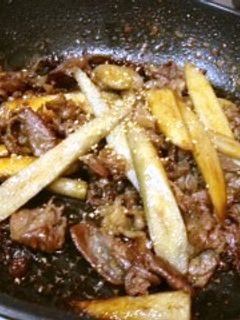 ごぼうと牛肉の甘辛煮-レシピのメイン写真