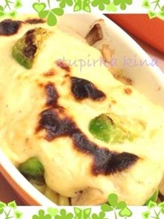 芽キャベツと鶏むね肉のグラタン-レシピのメイン写真