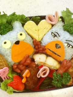 ムッシュ熊雄❤️熊麻呂兄さんのキャラ弁♪-レシピのメイン写真