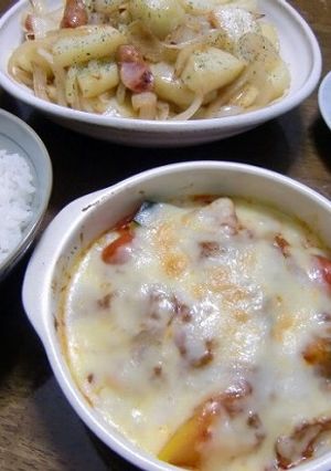 ミートソース缶で☆かぼちゃのグラタン♪-レシピのメイン写真