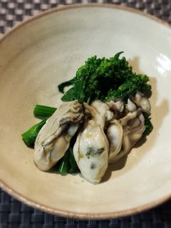 菜の花と牡蠣の柚子胡椒和え-レシピのメイン写真