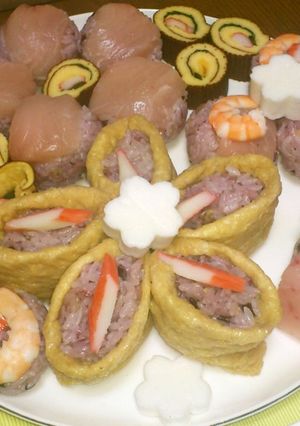 春の行楽お弁当♪ 手鞠寿司-レシピのメイン写真