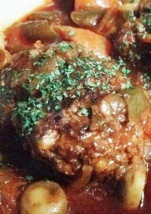 ﾄﾏﾄ煮込みﾊﾝﾊﾞｰｸﾞ-レシピのメイン写真