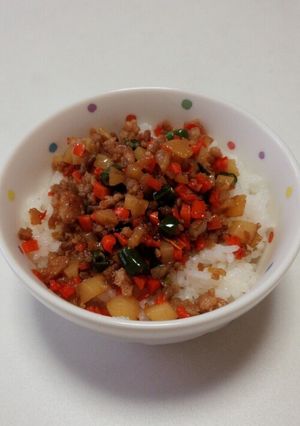 簡単！ひき肉みそジャガ丼☆ﾗﾝﾁ•子供-レシピのメイン写真