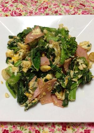 春が来たね♪菜の花の炒め物-レシピのメイン写真