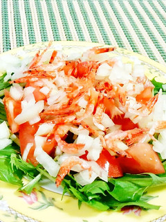 桜えびとトマト・水菜の簡単サラダ♪-レシピのメイン写真