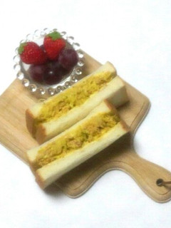 ツナとキャベツのカレーマヨサンドイッチ-レシピのメイン写真