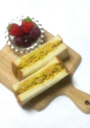 ツナとキャベツのカレーマヨサンドイッチ-レシピのメイン写真