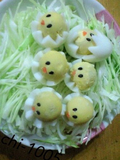 うずらの卵でひよこ♡お弁当に-レシピのメイン写真
