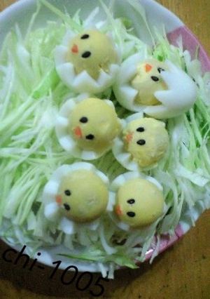 うずらの卵でひよこ♡お弁当に-レシピのメイン写真