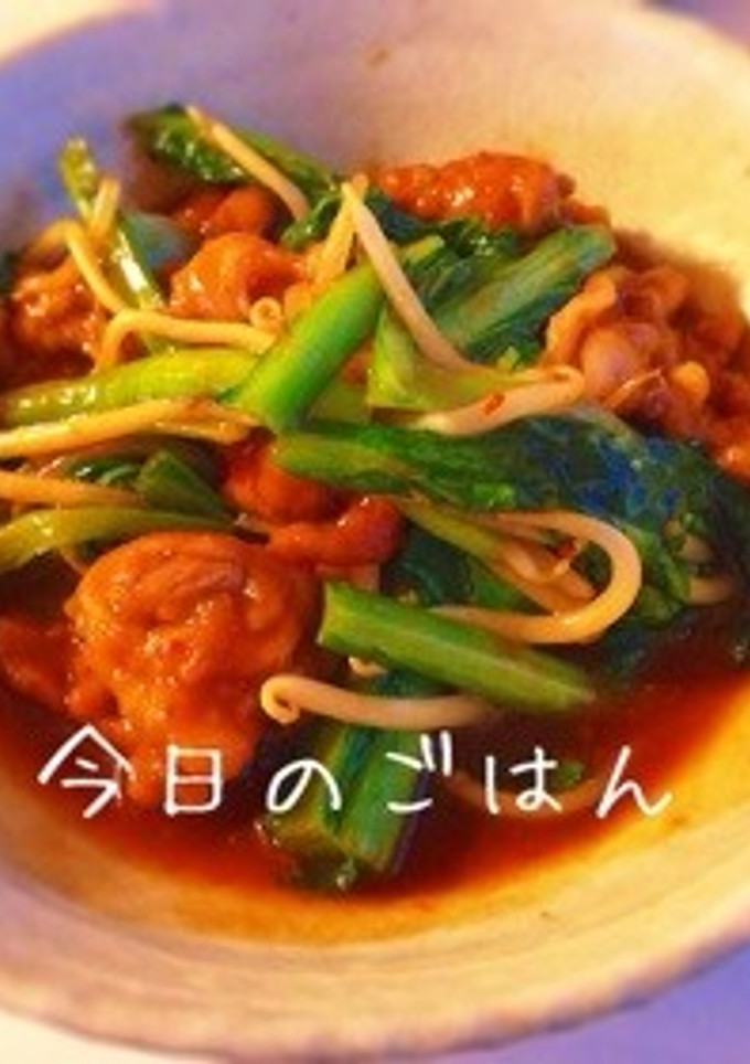 豚小松菜の中華風オイスター炒め-レシピのメイン写真