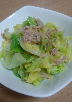 簡単キャベツとツナの温サラダ-レシピのメイン写真