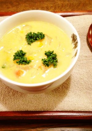 缶詰めコーンで食べるコーンスープ-レシピのメイン写真