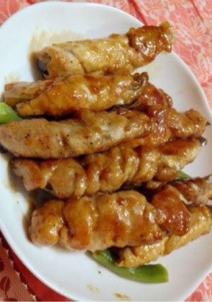 簡単！茄子の豚肉巻き♡-レシピのメイン写真