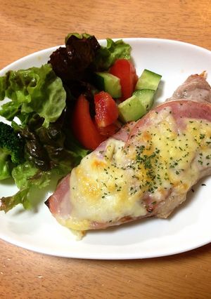 簡単10秒！後は焼くだけ豚チーズロース♫-レシピのメイン写真