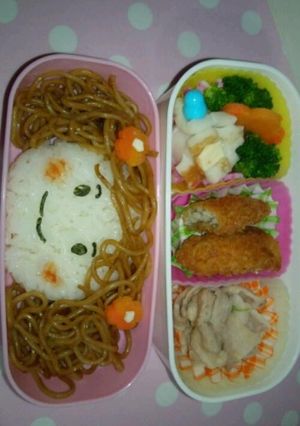 忙しい朝にも簡単 キャラ弁 女の子♪-レシピのメイン写真