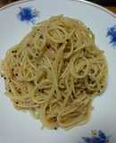 代用キャビアと明太マヨのパスタ