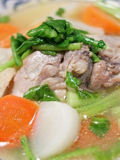 骨付き鶏モモと蕪のスープ煮、レモン風味-レシピのメイン写真