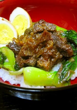 煮玉子乗っけ盛りホロホロ牛佃煮丼-レシピのメイン写真