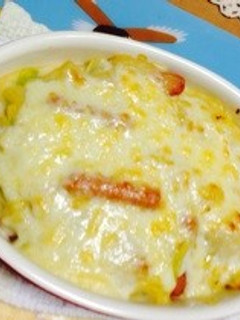 ポークピッツと白菜の豆乳グラタン-レシピのメイン写真