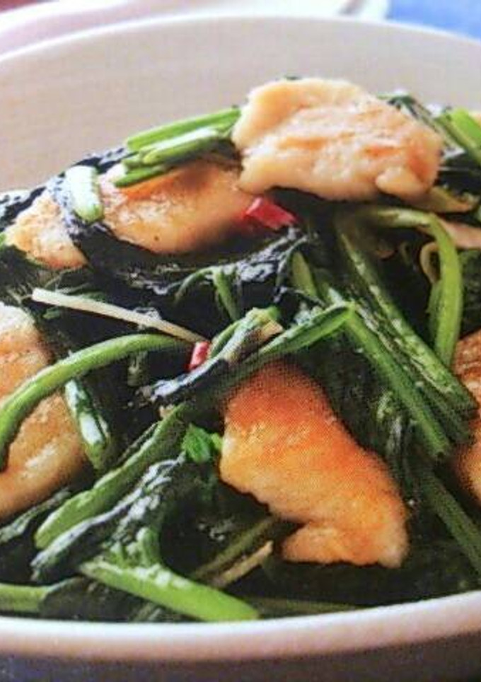 ほうれん草と鶏肉のしょうが炒め-レシピのメイン写真