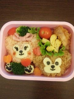 ダッフィーとシェリーメイ♪お弁当☆-レシピのメイン写真