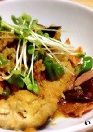 簡単！茄子とベーコンのおろしまみれ-レシピのメイン写真