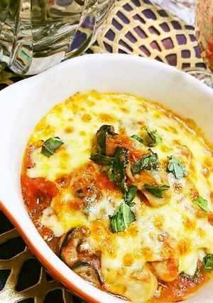 牡蠣のトマトチーズ焼き-レシピのメイン写真