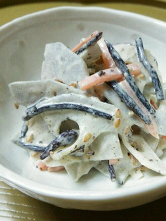 激旨!れんこんひじき味噌マヨサラダ♪-レシピのメイン写真