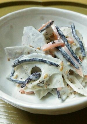 激旨！れんこんひじき味噌マヨサラダ♪-レシピのメイン写真