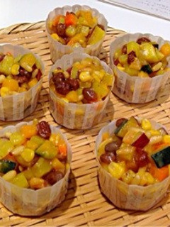 マクロビ 野菜とフルーツの蒸しケーキ-レシピのメイン写真