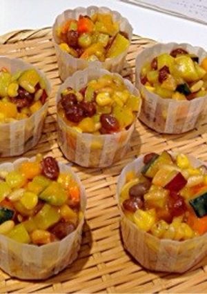 マクロビ 野菜とフルーツの蒸しケーキ-レシピのメイン写真
