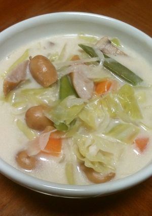 我が家のウインナー野菜クリームスープ-レシピのメイン写真