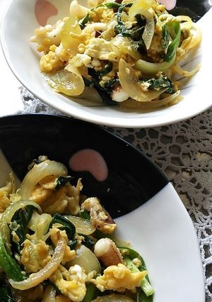 イカとニラのふわふわ卵炒め☆中華-レシピのメイン写真