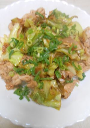 春キャベツと豚小間肉炒め、のせご飯-レシピのメイン写真