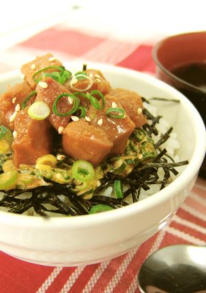 まぐろ角煮のネギマヨ丼-レシピのメイン写真