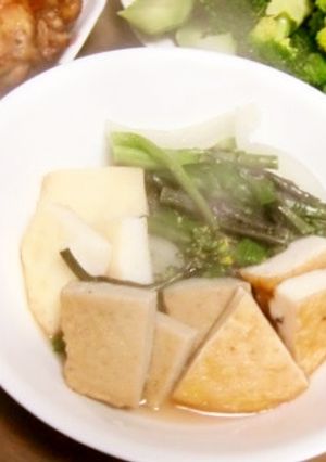 なばな・さつまあげ・玉ねぎコンソメ仕立て-レシピのメイン写真