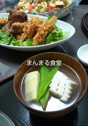 雛祭りに簡単！筍と菊花豆腐のお吸い物-レシピのメイン写真