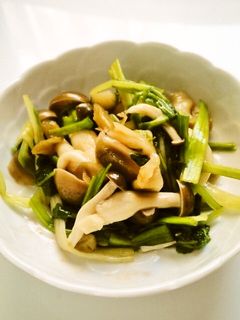 ☺簡単♪ザーサイと水菜としめじの和え物☺-レシピのメイン写真